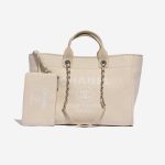 Chanel Deauville Medium Beige-White Front  | Sell your designer bag on Saclab.com