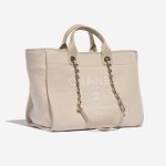 Chanel Deauville Medium Beige-White Side Front  | Sell your designer bag on Saclab.com