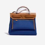 Hermès Herbag 31 BleuDeFrance-Fauve Back  | Sell your designer bag on Saclab.com