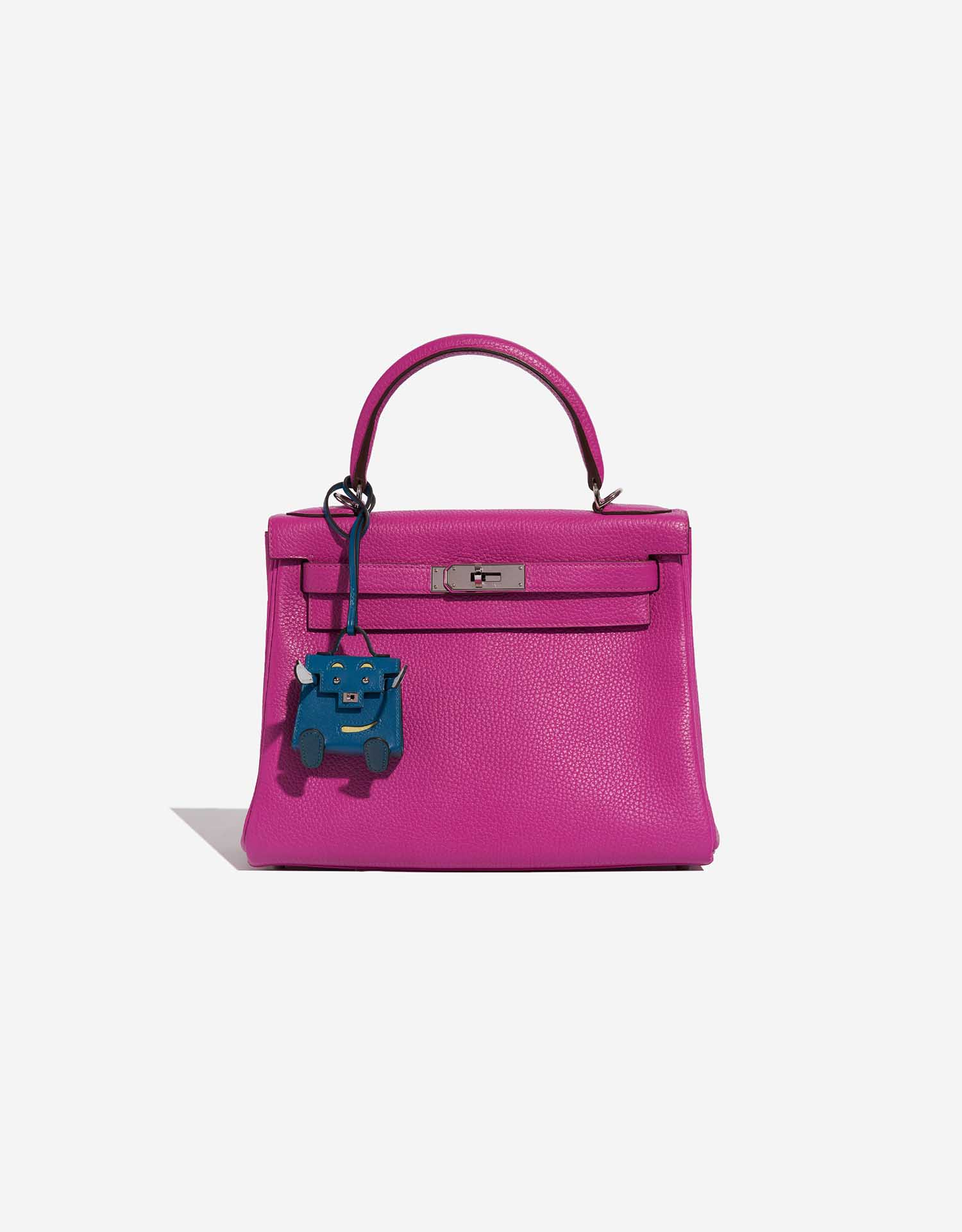 Hermès KellyDollBagCharm BleuIzmir-JauneBourgeon-BleuBrume-VertBosphore Closing System  | Sell your designer bag on Saclab.com