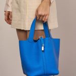 Hermès Picotin 22 BlueHydra Sizes Worn | Sell your designer bag on Saclab.com