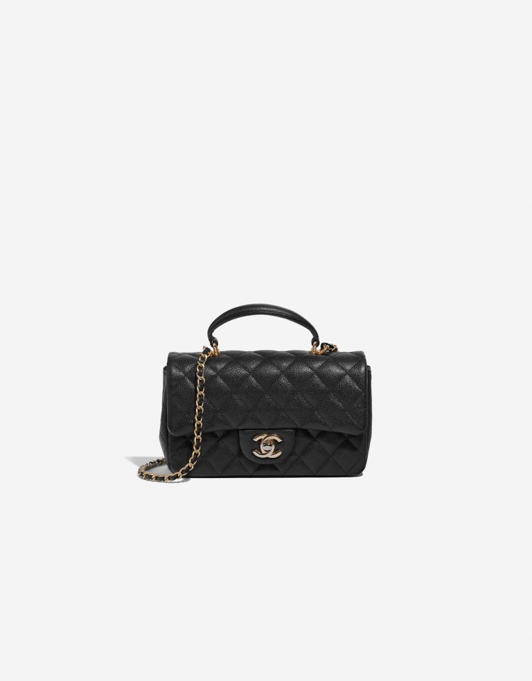 Chanel Timeless MiniRectangular Black Front  | Sell your designer bag on Saclab.com