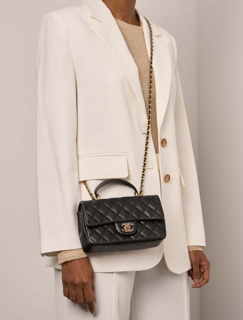 Chanel Timeless MiniRectangular Black Sizes Worn | Sell your designer bag on Saclab.com