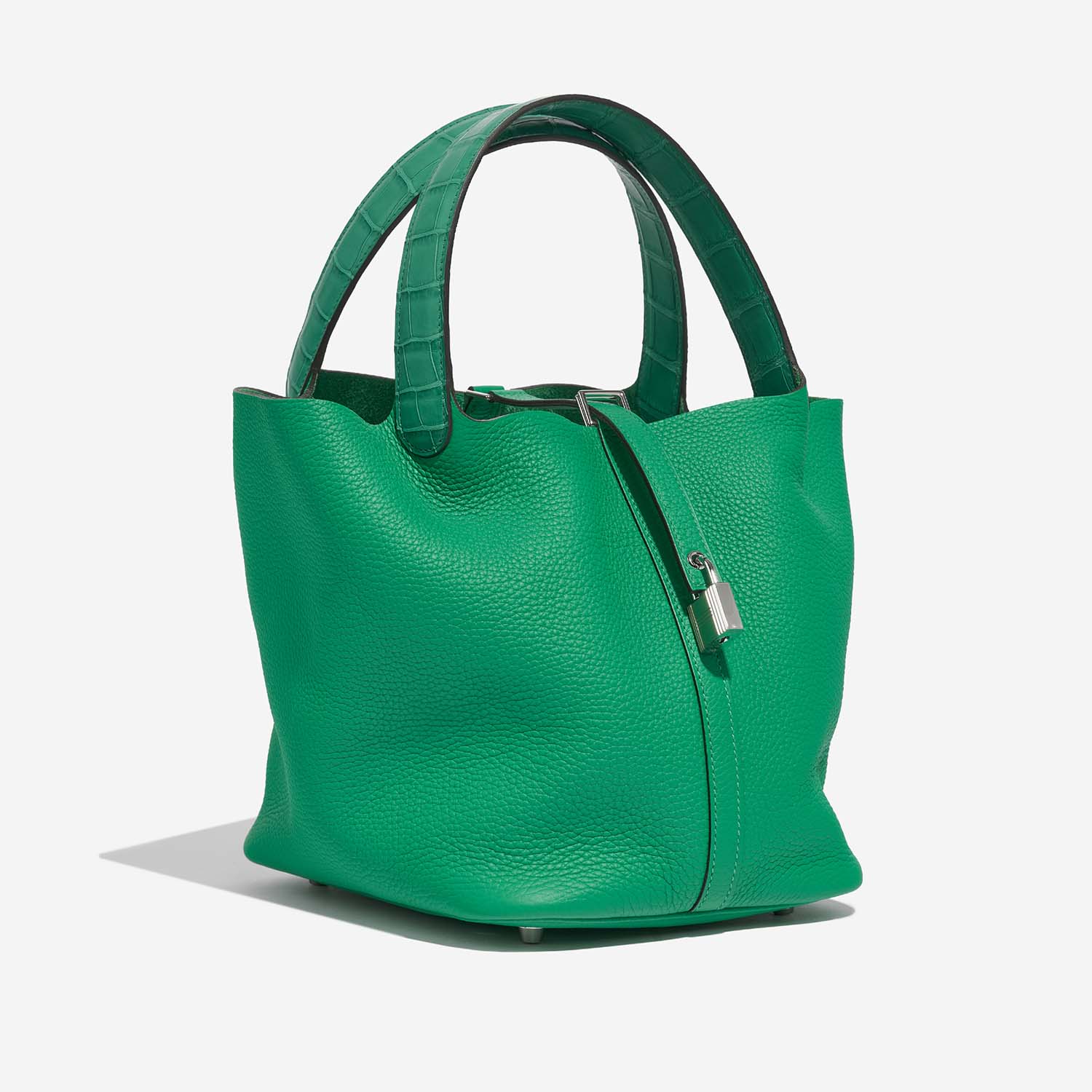 Hermès PicotinTouch 22 Menthe-VertJade Side Front  | Sell your designer bag on Saclab.com