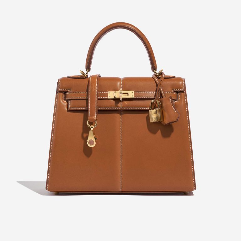 Hermès KellyPadded 25 Fauve Front  | Sell your designer bag on Saclab.com