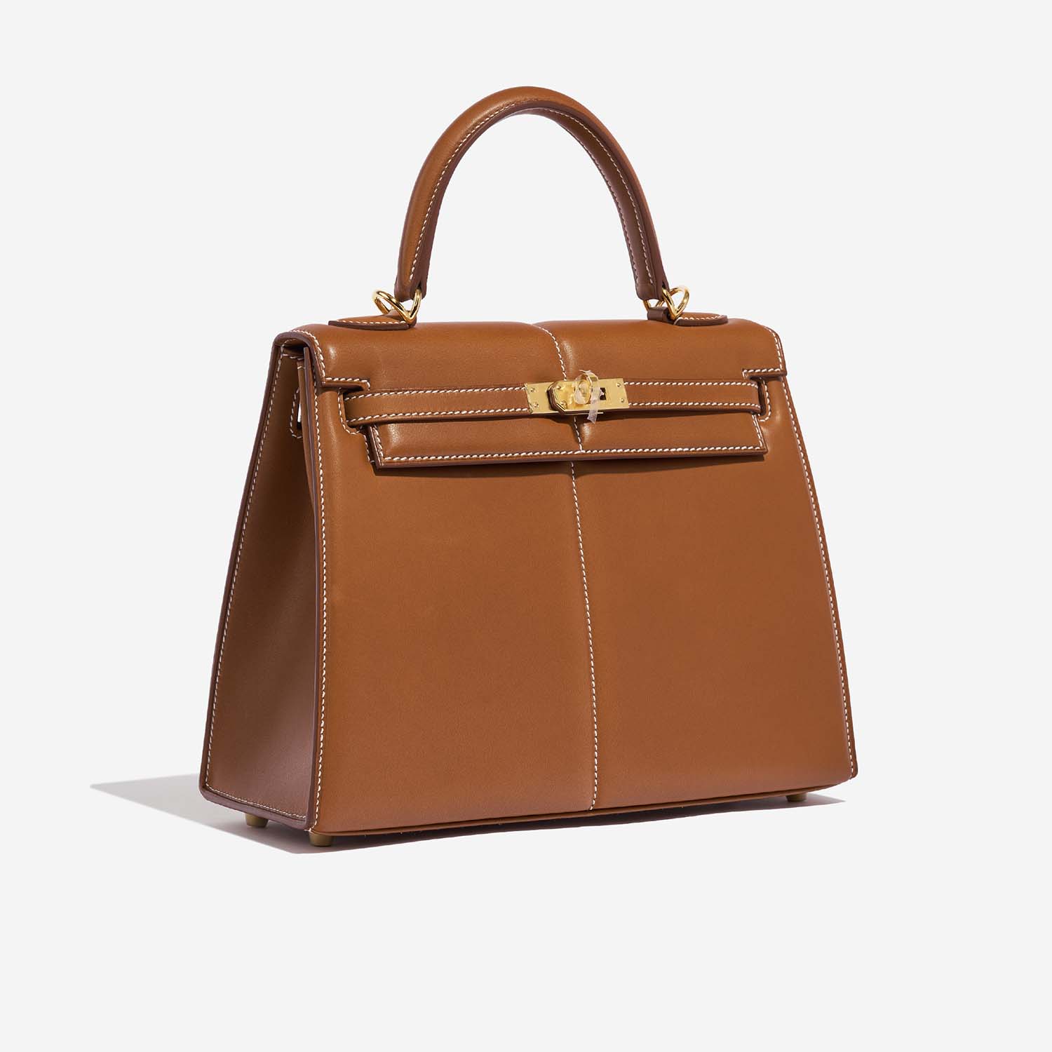 Hermès KellyPadded 25 Fauve Side Front | Verkaufen Sie Ihre Designer-Tasche auf Saclab.com