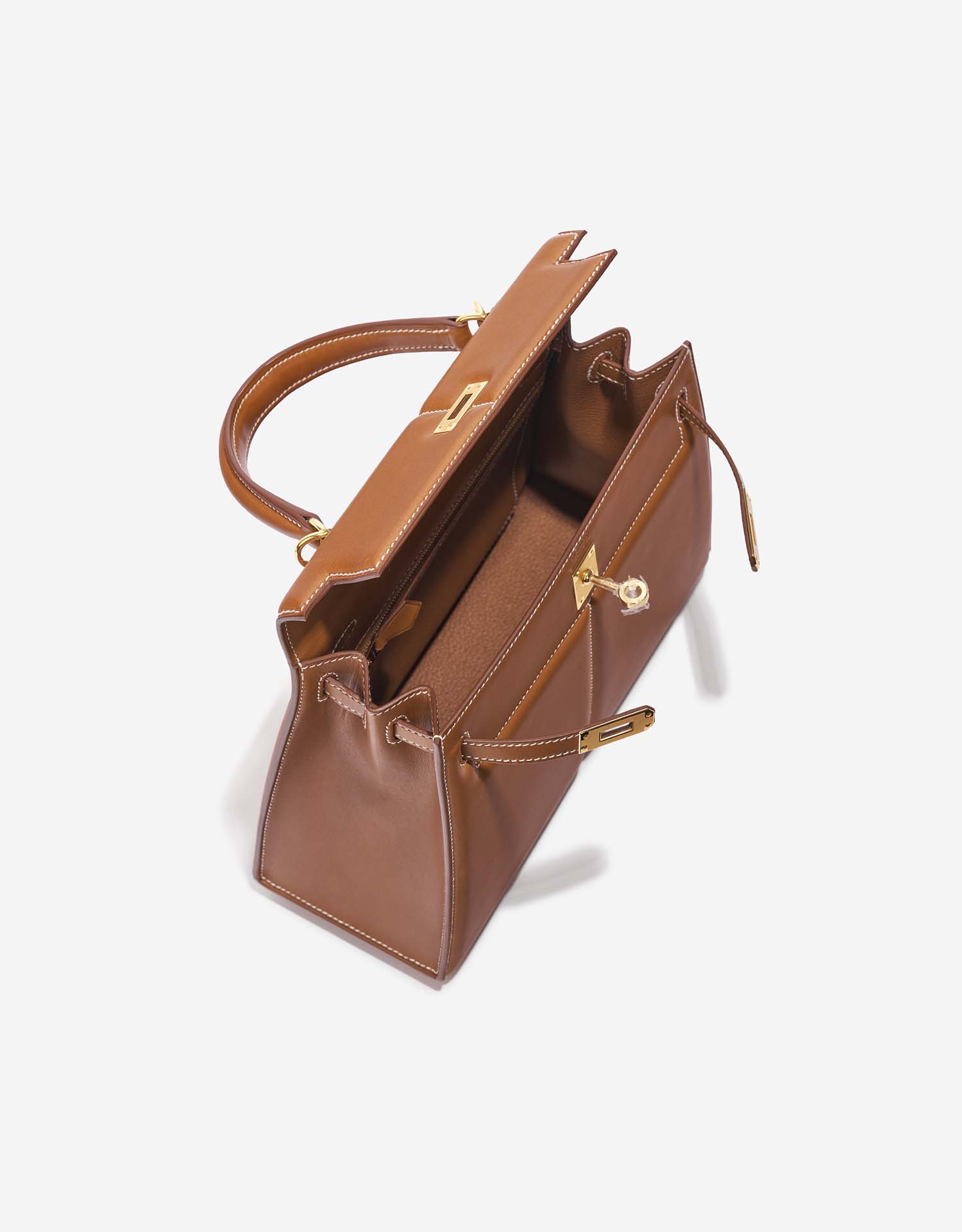 Hermès KellyPadded 25 Fauve Inside  | Sell your designer bag on Saclab.com