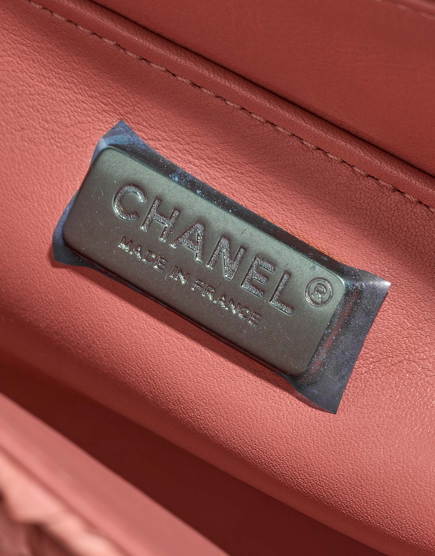 Chanel Timeless Medium DustyRose Logo  | Sell your designer bag on Saclab.com