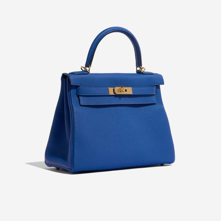 Hermès Kelly 28 BleuDeFrance Side Front  | Sell your designer bag on Saclab.com