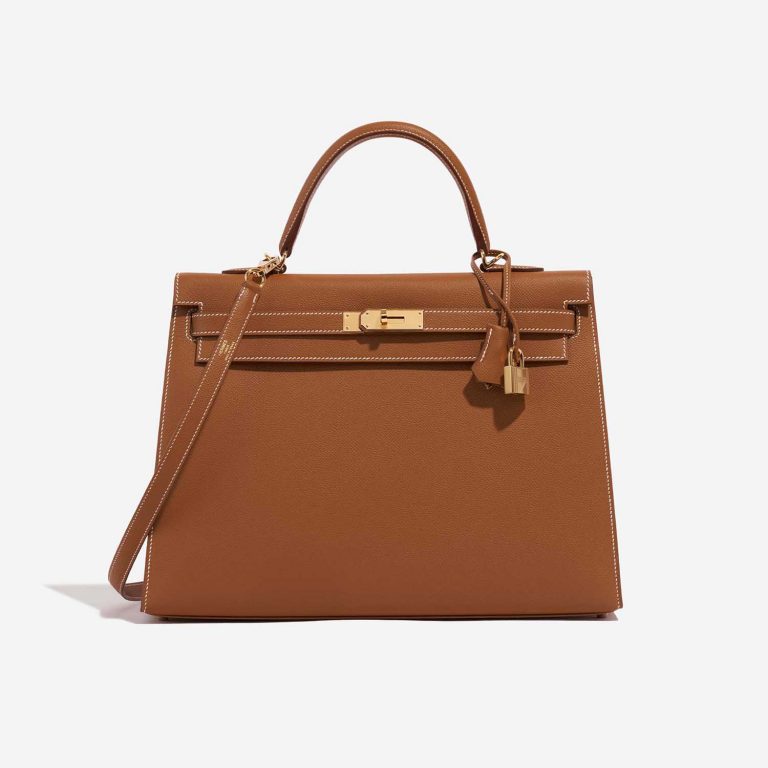 Hermès Kelly 35 Gold Front  | Sell your designer bag on Saclab.com