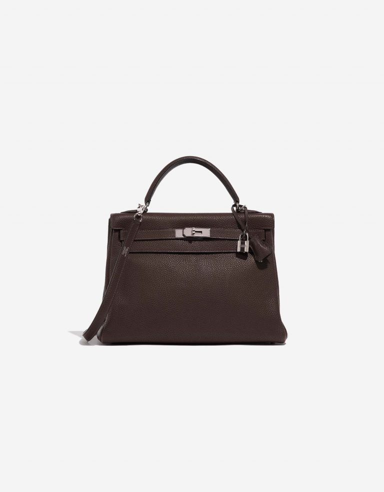 Hermès Kelly 32 Chocolate Front  | Sell your designer bag on Saclab.com