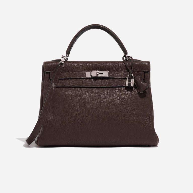 Hermès Kelly 32 Chocolate Front  | Sell your designer bag on Saclab.com