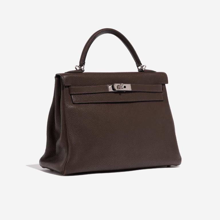 Hermès Kelly 32 Chocolate Side Front  | Sell your designer bag on Saclab.com