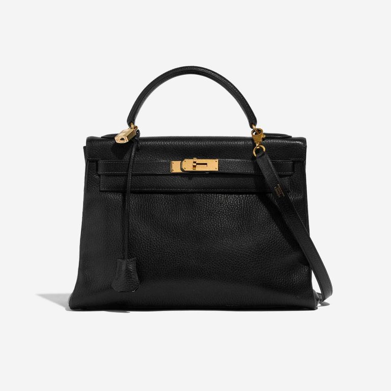 Hermès Kelly 32 Black Front  | Sell your designer bag on Saclab.com