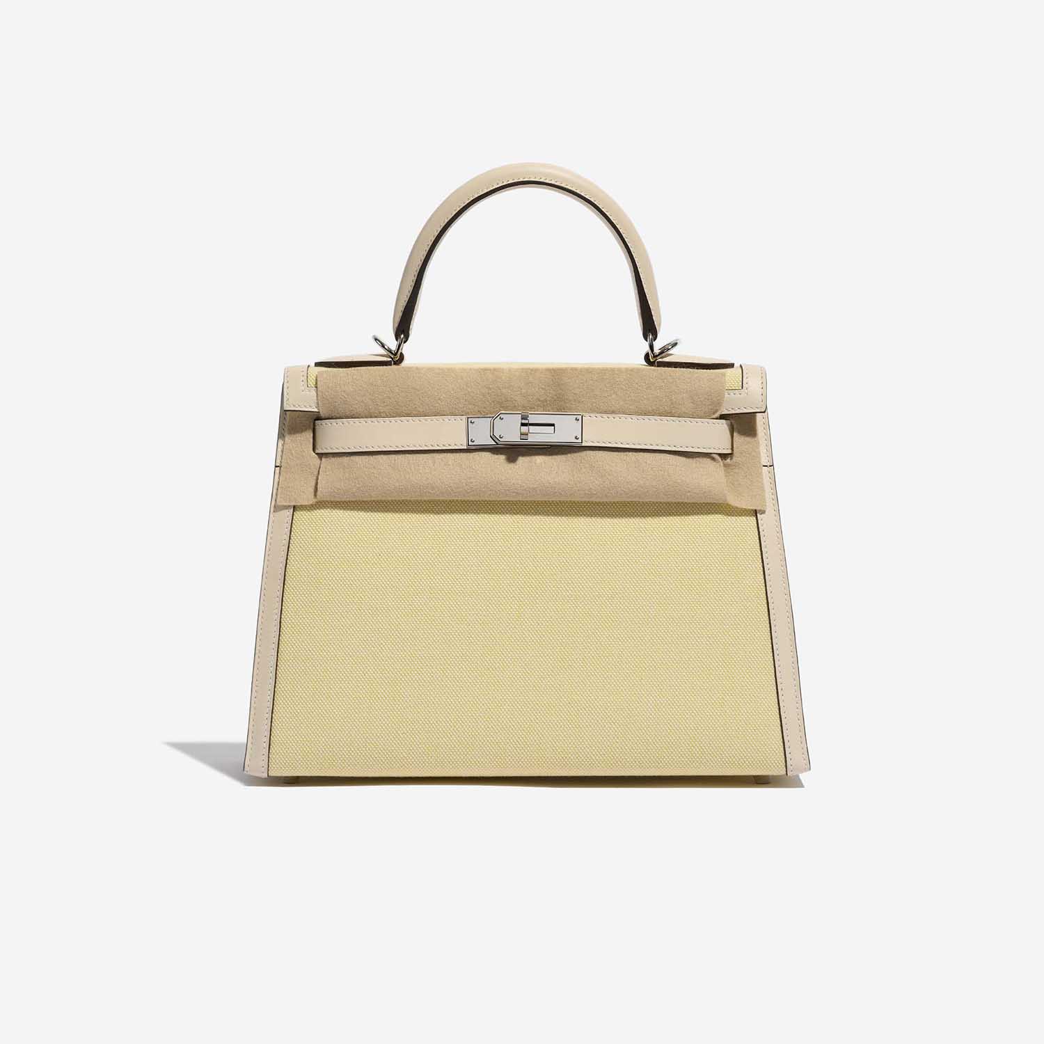 Hermès Kelly 28 Nata-JauneCitron Front Velt | Sell your designer bag on Saclab.com