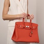Hermès Birkin 35 Capucine Sizes Worn | Sell your designer bag on Saclab.com