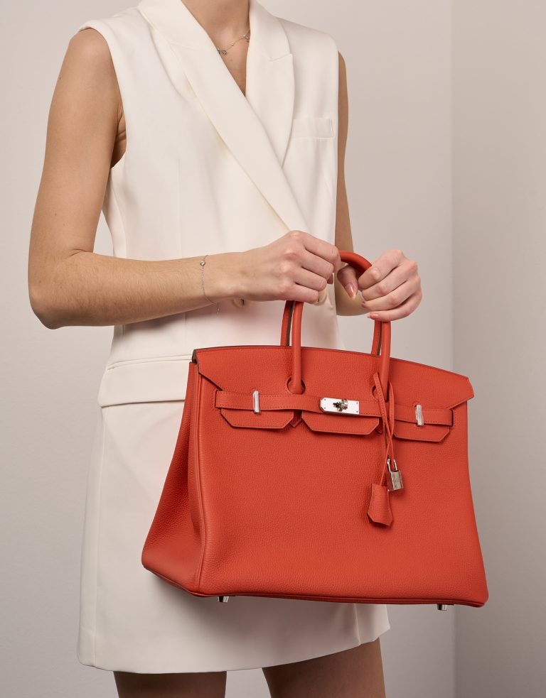 Hermès Birkin 35 Capucine Front  | Sell your designer bag on Saclab.com