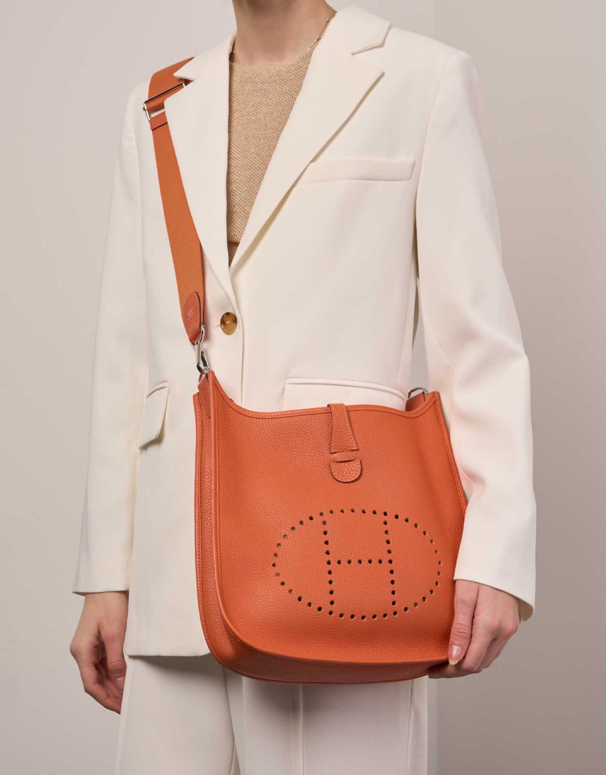 Hermès Evelyne 29 Taurillon Clemence Orange H SACLÀB