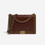 Chanel Boy Large Burgundy-Brown Front | Vendez votre sac de créateur sur Saclab.com