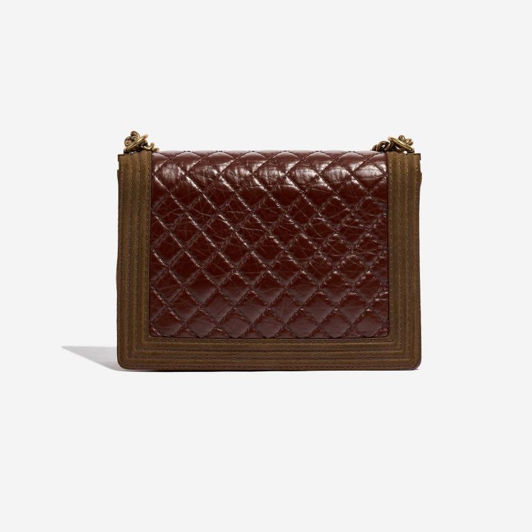 Chanel Boy Large Burgundy-Brown Back  | Sell your designer bag on Saclab.com