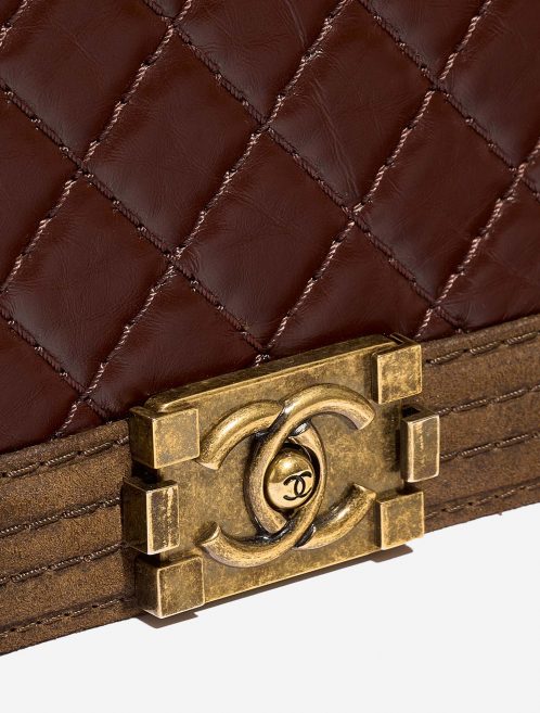 Chanel Boy Large Burgundy-Brown Closing System  | Sell your designer bag on Saclab.com
