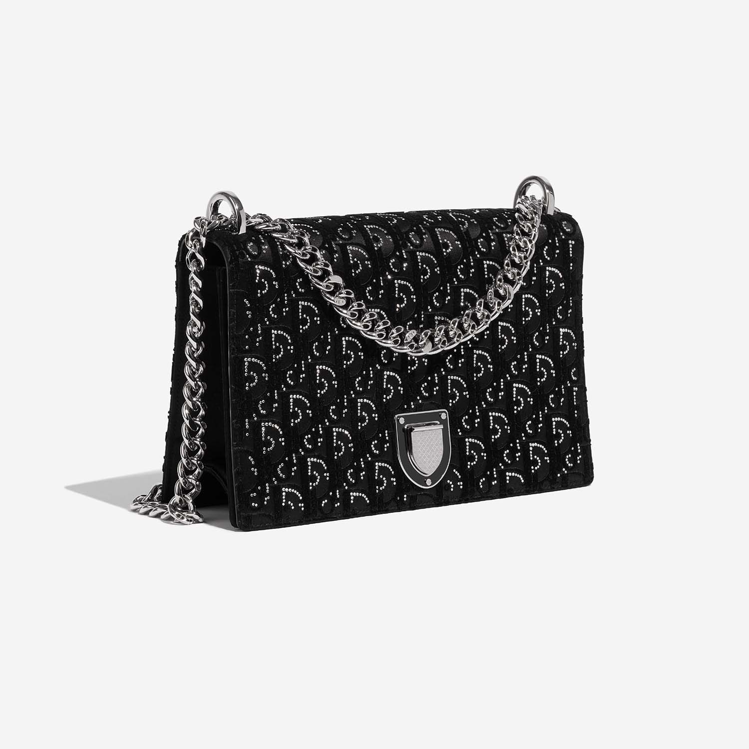 Dior Diorama Medium Black Side Front  | Sell your designer bag on Saclab.com