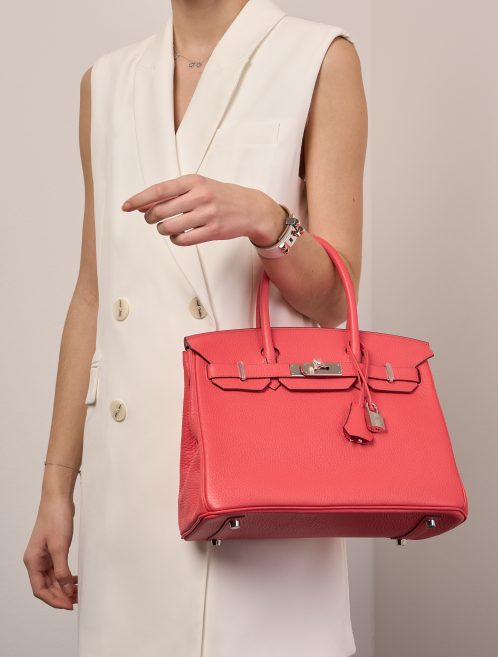 Hermès Birkin 30 RoseJaipur Sizes Worn | Sell your designer bag on Saclab.com