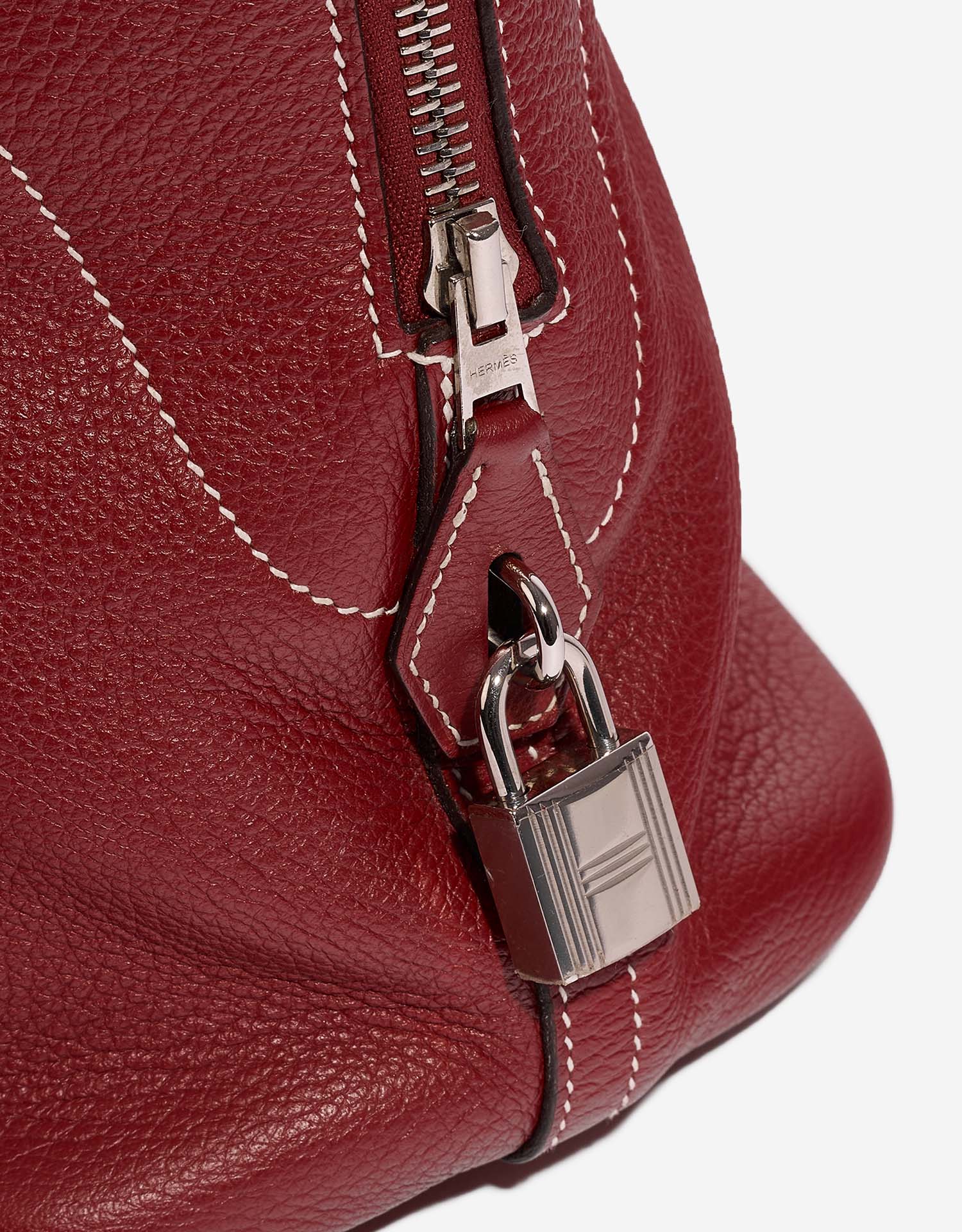 Hermès Bolide 35 RougeGrenat Closing System  | Sell your designer bag on Saclab.com