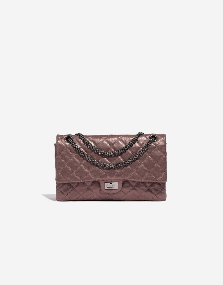Chanel 255Reissue 226 MetallicLiliac Front  | Sell your designer bag on Saclab.com
