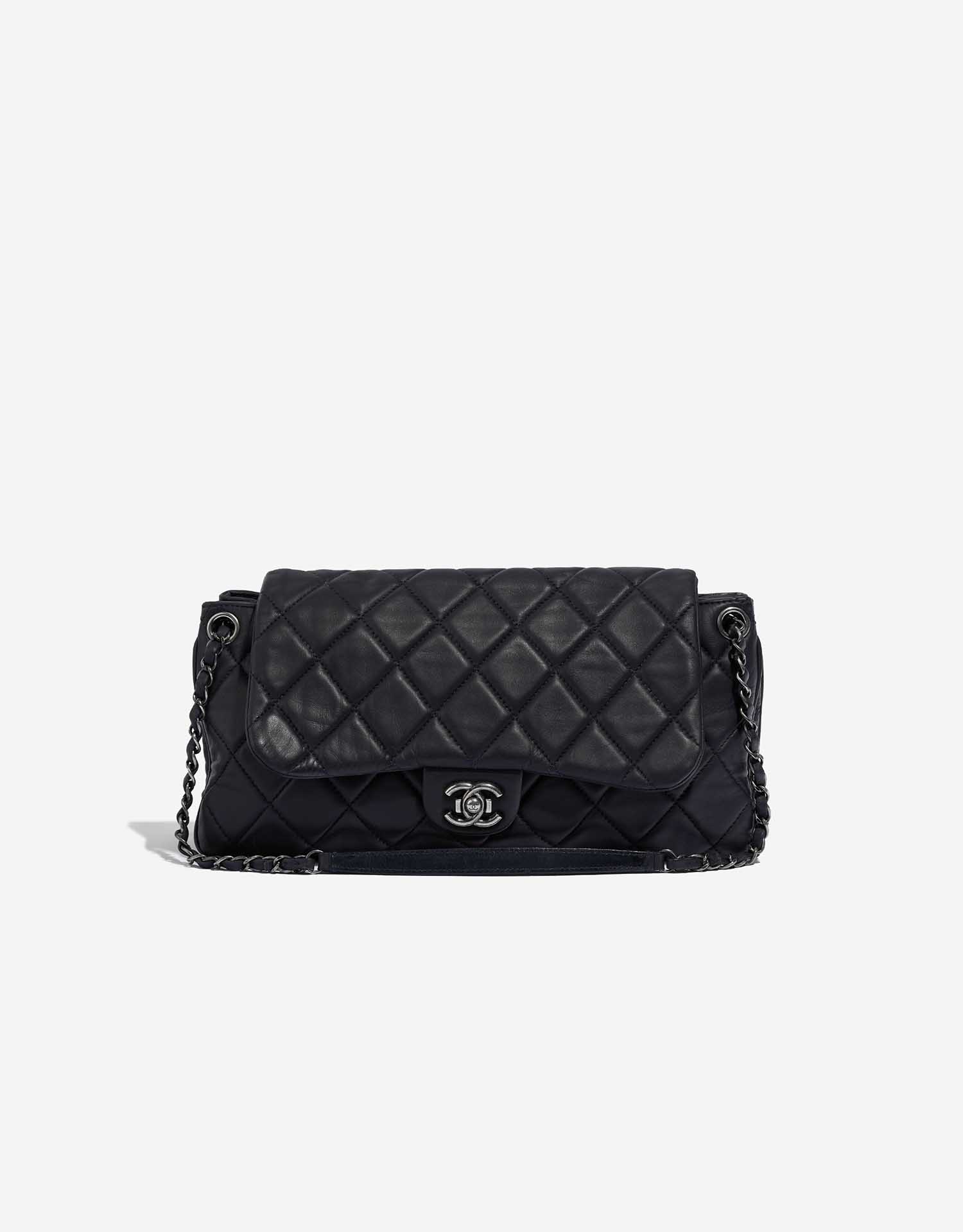 Handbags Chanel Chanel Classic Maxi 13 2.55 Flap Chain Shoulder Bag Black Lamb