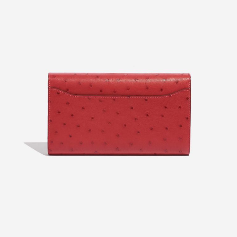 Pre-owned Hermès bag Constance Long Wallet Ostrich Rouge Vif Red | Sell your designer bag on Saclab.com