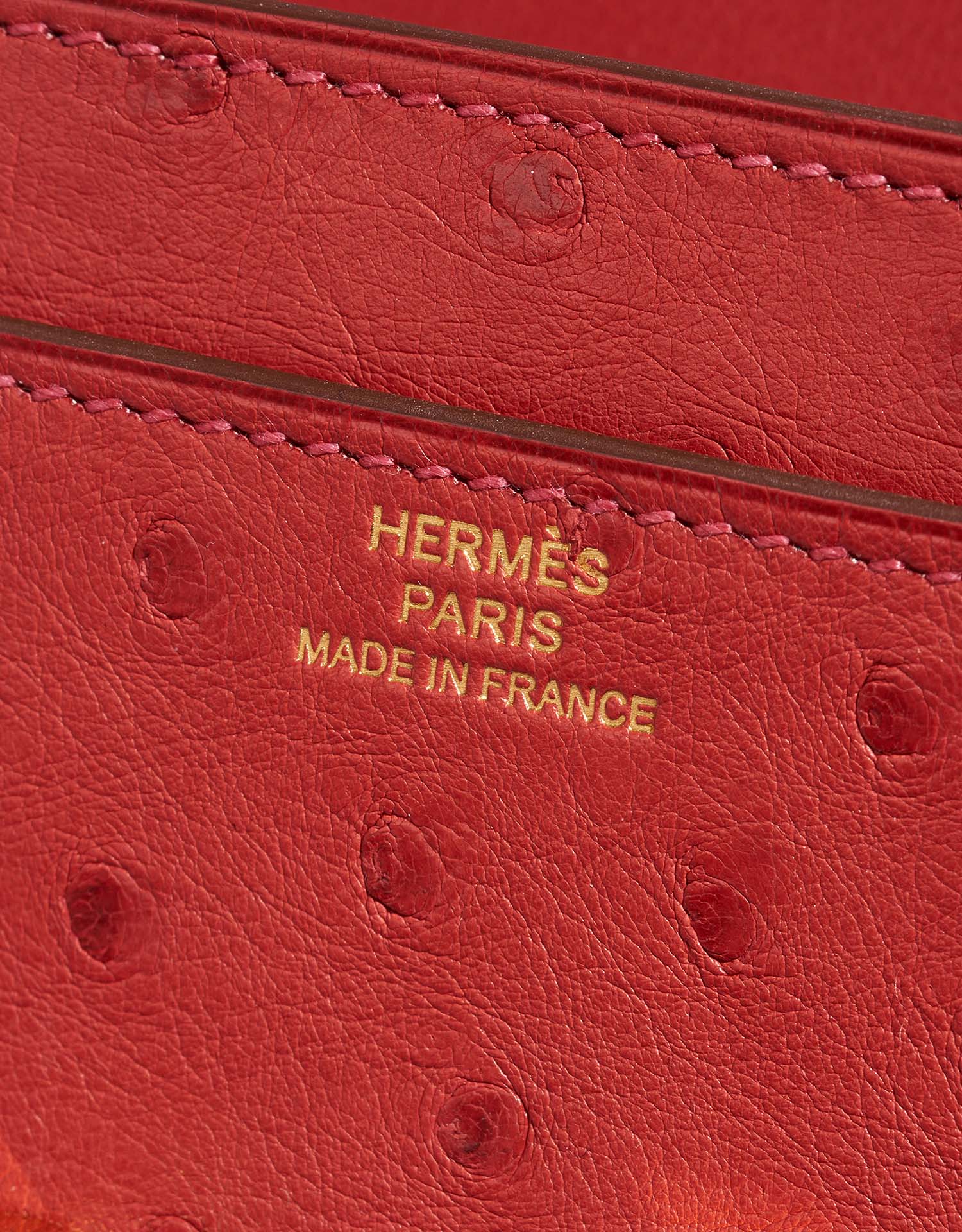 Sac Hermès d'occasion Constance Long Wallet Ostrich Rouge Vif Red | Vendez votre sac de créateur sur Saclab.com