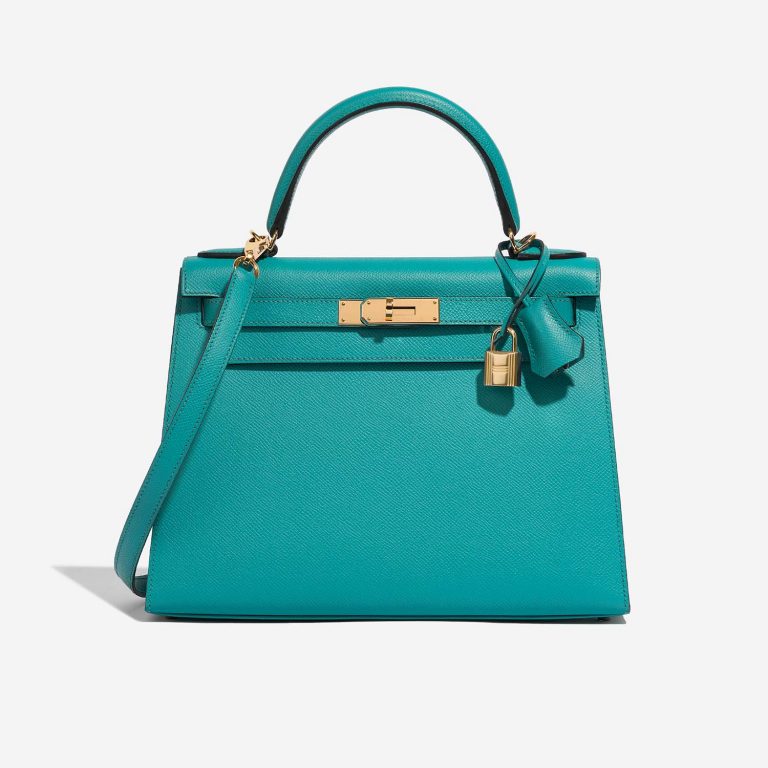 Hermès Kelly 28 BleuPaon Front  | Sell your designer bag on Saclab.com