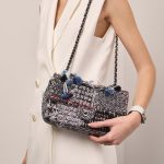 Chanel Timeless Medium Tweed Black-White-Red Sizes Worn | Sell your designer bag on Saclab.com