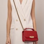 Chanel FlapBagHandle Red Sizes Worn | Sell your designer bag on Saclab.com