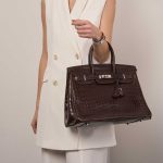 Hermès Birkin 35 GrisElephant Sizes Worn | Sell your designer bag on Saclab.com