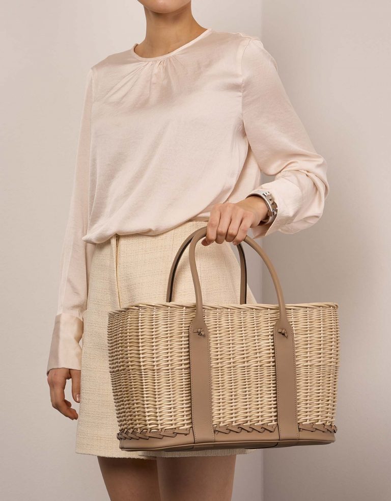 Pre-owned Hermès bag Garden Party Picnic 36 Osier / Barenia Chai / Beige Beige Front | Sell your designer bag on Saclab.com