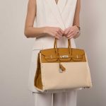 Hermès BirkinFray 35 Gold Sizes Worn | Sell your designer bag on Saclab.com
