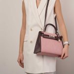 Hermès Kelly 28 Ecru-RougeSellier-Anemone-Brique Sizes Worn | Sell your designer bag on Saclab.com