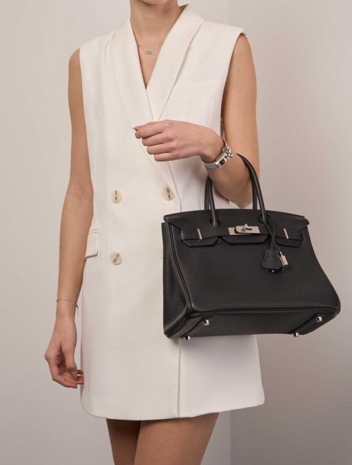 Hermès Birkin3in1 30 Black-Ecru Sizes Worn | Sell your designer bag on Saclab.com