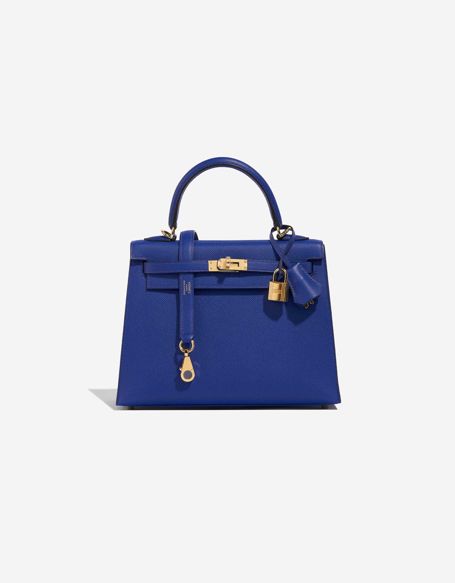 Hermes Kelly 20 Mini Sellier Bag Blue de Royal Chevre Leather Gold