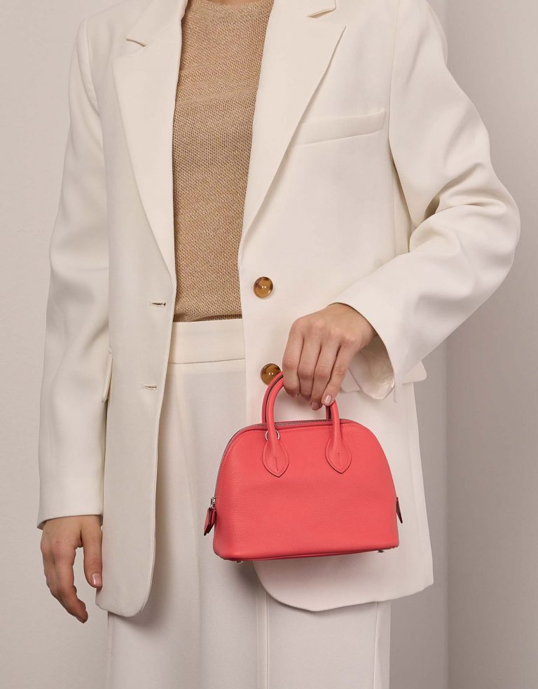 Hermès Bolide 20Mini RoseTexas Front  | Sell your designer bag on Saclab.com