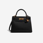 Hermès Kelly 28 Black Front  | Sell your designer bag on Saclab.com