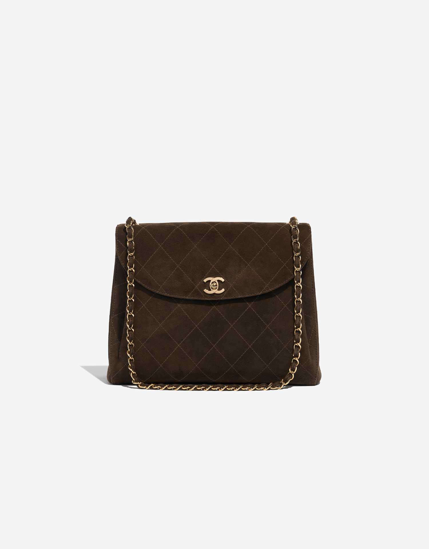 Timeless/classique crossbody bag Chanel Brown in Suede - 17276184