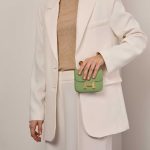 Hermès Constance SlimWallet VertCriquet Sizes Worn | Sell your designer bag on Saclab.com