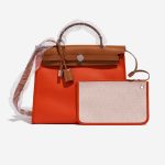 Hermès Herbag 31 OrangeMécano-Fauve-Ecru Front | Verkaufen Sie Ihre Designer-Tasche auf Saclab.com