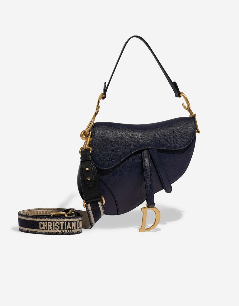 Dior Saddle Medium DarkBlue Front  | Sell your designer bag on Saclab.com