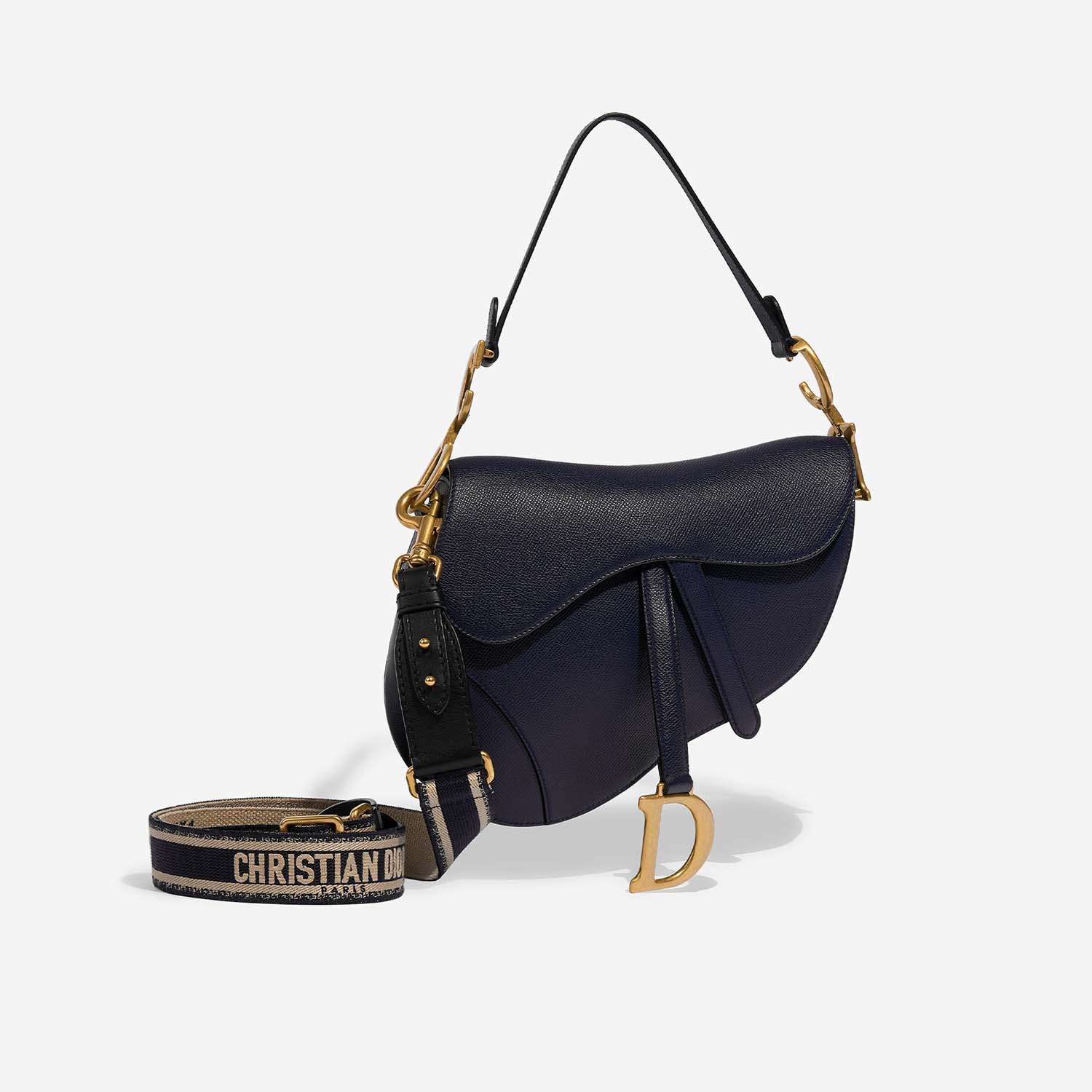 Dior Saddle Medium DarkBlue Front | Vendez votre sac de créateur sur Saclab.com