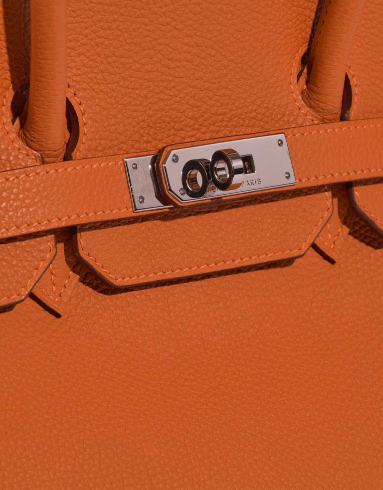 Hermès Birkin 35 Orange Closing System  | Sell your designer bag on Saclab.com