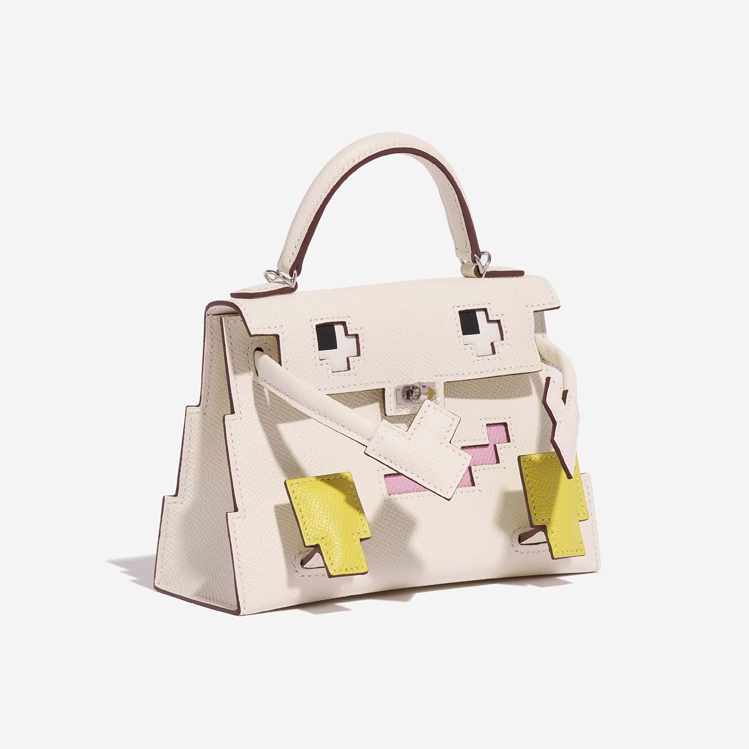 Hermès KellydolePicto Nata-Lime-MauveSyvestre-Chai Side Front  | Sell your designer bag on Saclab.com